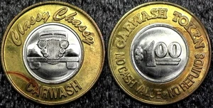 Ficha de lavado de autos Chassy con clase - sin valor en efectivo sin reembolsos ficha de $1,00 27 mm (c543) - Imagen 1 de 3