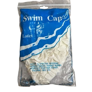 Vintage Latex Floral Swim Cap - Picture 1 of 2