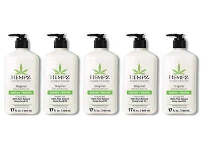 HEMPZ ORIGINAL Herbal Body Moisturizer 17oz Tanning Extender - Pack of 5 Bottles - Image 1 of 4