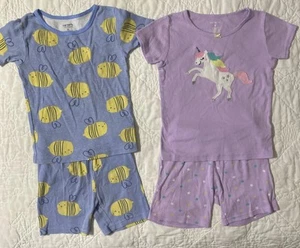 Lot of 2 -Child Carter's Cotton Snug Fit Shorts Pajama Sets (4 pc), 5/5T - Picture 1 of 4