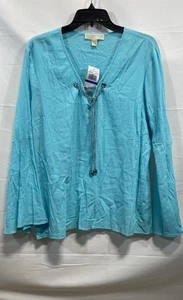 Michael Kors Women's Blue Blouse Shirt XL - Picture 1 of 8