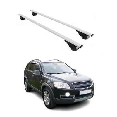 Racks de teto barras transversais suporte durável para Chevrolet Captiva Sport 2008-2015 cinza - Imagem 1 de 4