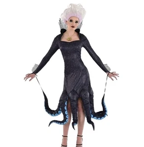 Disney Úrsula Sirenita Halloween Disfraz Talla L 10-12 Brilla en la Oscuridad 2 Piezas NUEVO - Imagen 1 de 17