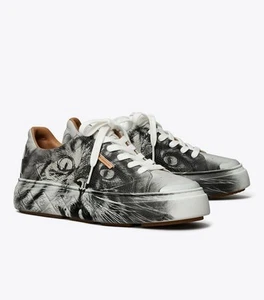 EDIZIONE LIMITATA Tory Burch Ladybug Sneaker in ritratto di gatto, vendita al dettaglio $398 - Foto 1 di 5