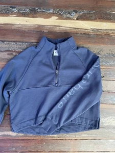 Pure Barre Puff Dusty Blue Half-Zip Pullover Cropped Sweatshirt - Gr. M 🧡🎀 - Bild 1 von 12