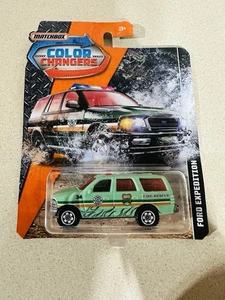 Matchbox Color Changers Ford Expedition Green Fire Rescue Truck 1:64 Collectible - Picture 1 of 7