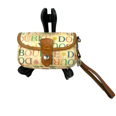 Dooney & Bourke Wristlet Purse Clutch Vintage Logo Handbag Logo Removable Strap - Image 1 of 4