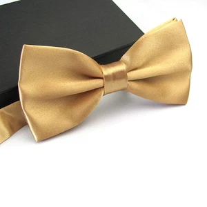 Men Satin Bowtie Classic Wedding Party Bow Tie Solid Color Adjustable Neckt N8 - Picture 1 of 21