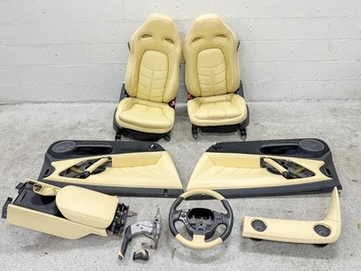 2015 Nissan GT-R Tan Upgraded Leather OEM Interior Seats Door Panels Steering - Image 1 of 4