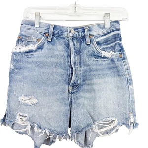 Agolde Dee Denim Jeans Button Fly Cut Off Short Größe 26 - Bild 1 von 6