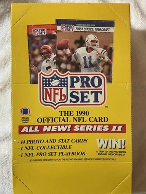 1990 NFL Pro Set Series 2 caixa lacrada de fábrica de futebol americano (pacotes com 36) - Imagem 1 de 4