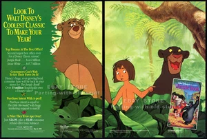 THE JUNGLE BOOK__Original 1991 Trade print AD movie promo__WALT DISNEY classic - Picture 1 of 3
