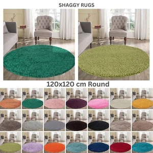 Shaggy Rugs Circular Round Rugs Living Room Soft Pile - Picture 1 of 65