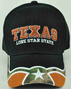 NEW! TX TEXAS LONE STAR STATE TX CAP HAT BLACK - Picture 1 of 4