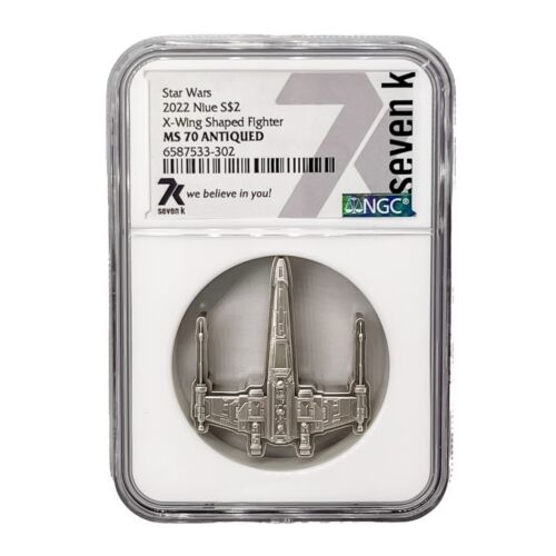 2022 Star Wars X-Wing Fighter 1oz Silver Coin NGC MS70