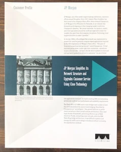 Cisco Systems - Customer Profile JP Morgan Sales Brochure (1994) - Picture 1 of 2