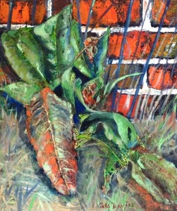 NEW ORIGINAL PETE DAVIES "Up the Garden Wall" flower flowers OIL CANVAS PAINTING - Picture 1 of 1