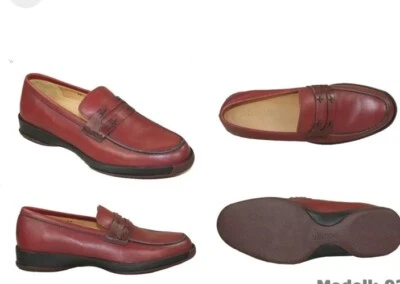 Mocassim HOGAN Scarpe Chinelos Sapatos Borgonha Tamanho 6 Fabricado na Itália - Imagem 1 de 4