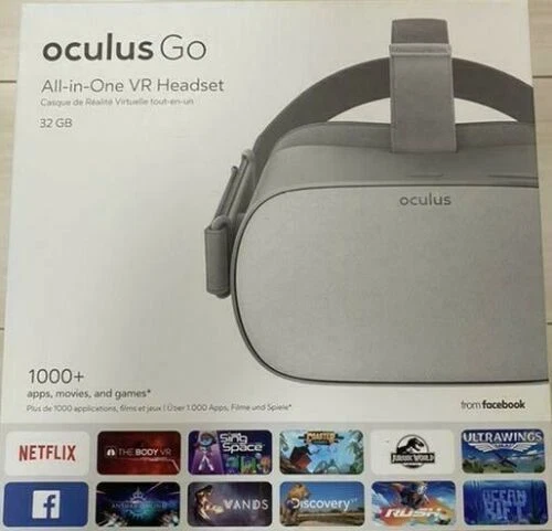 Fone de Ouvido de Realidade Virtual Independente Oculus Go 32GB Branco Portátil Mobile Rift VR - Imagem 1 de 1