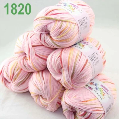 Sale 6Skeinsx50gr DK Baby Cashmere Silk Wool Hand Knitting Scarf Crochet Yarn 20 - Image 1 of 4