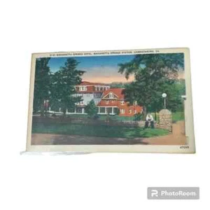 Postkarte Massanetta Springs Hotel Massanetta Springs Bahnhof Harrisonburg VA A7 - Bild 1 von 2
