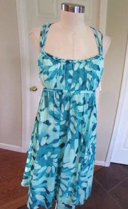 David's Bridal Women's Turquoise Spaghetti Strap Dress Lined Size "10" - Picture 1 of 9