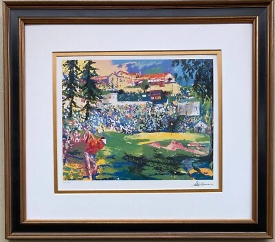 LeRoy Neiman "Anfiteatro en Riviera '92" ARTE ENMARCADO PERSONALIZADO NUEVO Campo de Golf Foto 1 de 3