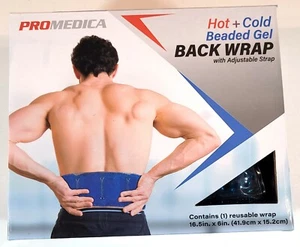 Promedica Hot & Cold Beaded Gel Back Wrap with Adjustable Strap - 16.5" x 6" - Picture 1 of 4
