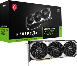 MSI GeForce RTX 4070 Ventus 3X 12G OC, 12GB GDDR6X, HDMI, 3x DP - Photo 1/11