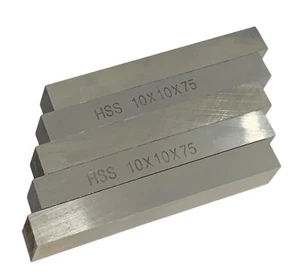 5 x 10mm square toolsteel 75mm long hss Tool Steel x 5pcs (grade 6532) RDGTOOLS - Picture 1 of 1
