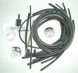 1968 CORVETTE HEADLIGHT & WIPER DOOR VACUUM HOSE & T KIT - NEW/EXACT AS ORIGINAL - Foto 1 di 2