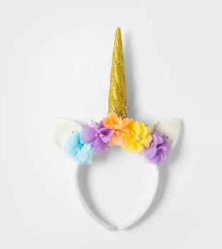 Diadema floral cuerno unicornio pastel de Halloween para niños Disfraz de Halloween Hyde y EEK Foto 1 de 4