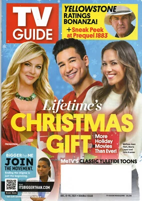 TV GUIDE Magazine December 6-19 2021 Melissa Joan Hart Mario Lopez Jana Kramer  - Image 1 of 2