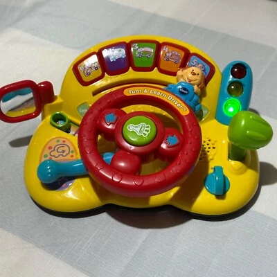 Vtech Learn And Discover Driver Toddler Toy Car Sounds Music Lights Work 6-18 mo - Image 1 of 4