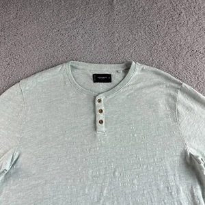NEW Lucky Brand T Shirt Mens Extra Large Green Henley Casual Preppy Outdoor Tee - Picture 1 of 11