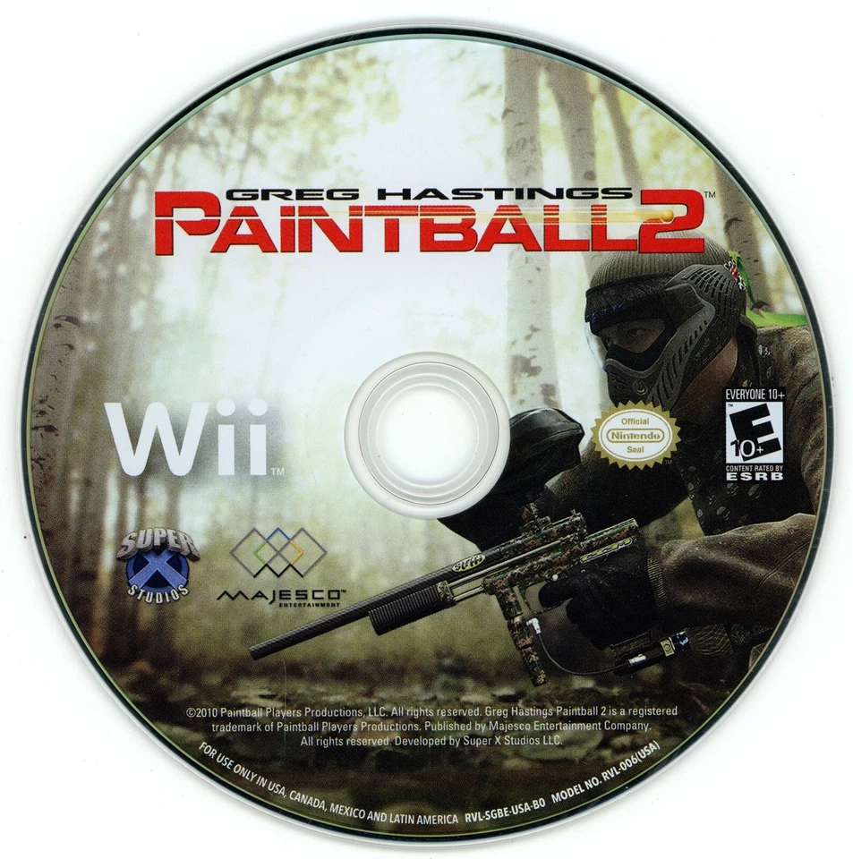 Greg Hastings Paintball 2 (Nintendo Wii, 2010) TESTED Resurfaced - Image 1 of 1