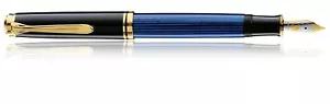 Pelikan M600 Souveran Füllfederhalter schwarz/blau mittel 14k Goldfeder - Bild 1 von 1