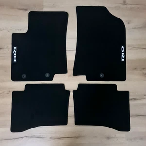 Car Floor Mats Velour for Kia Rio Waterproof Black Carpet Rugs Auto Liners New - Bild 1 von 9