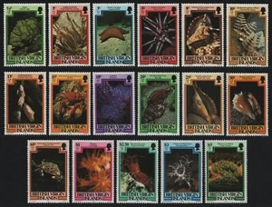 Islas Vírgenes 1979 / 80 - Mi-Nr. 366-382 I & II ** - MNH - Vida Marina (IV) - Imagen 1 de 2