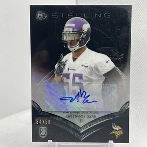 2014 Bowman Sterling Black Refractor /50 Anthony Barr #BSA-AB Rookie Auto RC - Picture 1 of 6