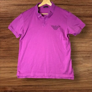 EMPORIO ARMANI Men's Polo Shirt Short Sleeve Jersey Size M Purple 211854 2R472 - Picture 1 of 12