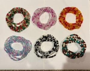 Schöne Glas Samen Perlen Stretch Armbänder Multi Strang - Farbe wählbar - Bild 1 von 1