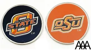 2 OKLAHOMA STATE COWBOYS Ballmarker Ballmarker Markierung passt Divot Werkzeug Hutclip B-O - Bild 1 von 2