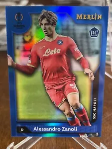 ALESSANDRO ZANOLI 2021-22 Topps Merlin True BLUE Refractor /75 SSP RC Napoli🔥📈 - Picture 1 of 2