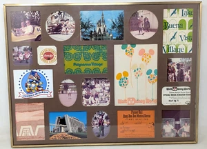 Vintage 1970s Walt Disney World Vacation Souvenir Photos Collage Picture Frame - Picture 1 of 9