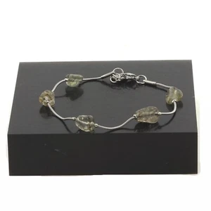 Armband aus Edelstahl 5 Perlen Quarz Turmalin Rutil Du Brazilien Von Form - Bild 1 von 2