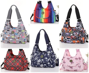 Bolso de hombro espacioso de viaje ligero estampado bandolera de asa larga para damas K58 - Imagen 1 de 34