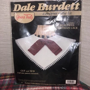 Vintage Dale Burdett Yours Truly Austrian Lace Collar Cut & Sew Kit 1987 - Picture 1 of 3