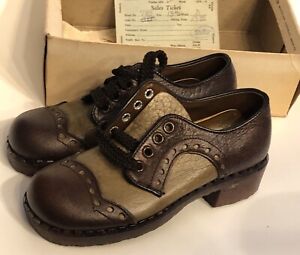 Vintage Mid Century YOUTHCRAFT 13.5 D Oxfords Saddle Shoes Lace Up Wing Tip