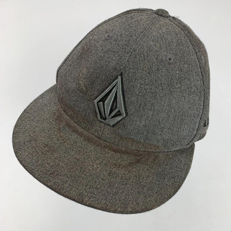 Volcom Grey Ball Cap Hat Fitted 7 1/4 Baseball - Image 1 of 4